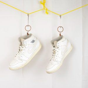 Air Jordan Triple White Worn In